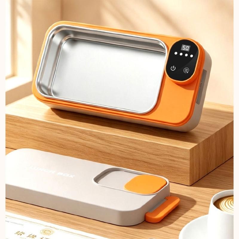 Beheizbare Lunchbox mit Akku und Digitalpanel, Wiederaufladbarer Akku, Herausnehmbarer 304er Stahlbehälter und Seitenverschlüssen