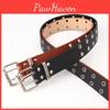 Chic Womens Wide Belt With Studded Details And Iron Buckle For Elegant And Casual Outfits