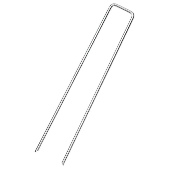 Piquets de sol en forme de U 25 pcs 20x3,5 cm acier galvanisé