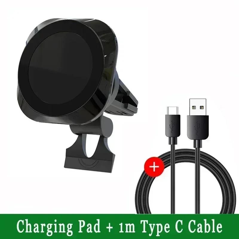 Magnetic Car Wireless Charger Car Phone Holder Car Bracket Mount for iPhone 16 15 14 13 12 Samsung S25 S24 Fast Charging Dock