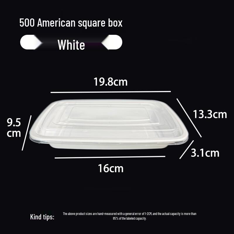 Yueyong Disposable Rectangular Plastic Meal Prep Containers