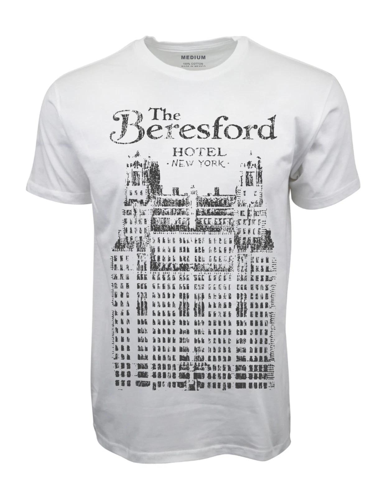 90s THE BERESFORD HOTEL NYC GRAPHIC WHITE T-SHIRT S
