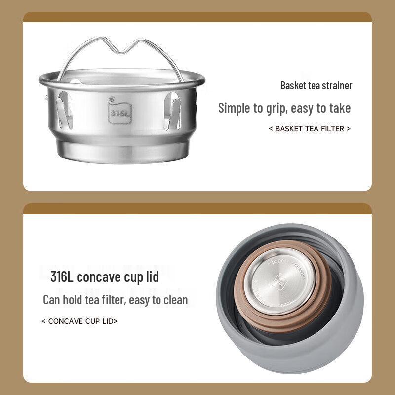 Supor 316L Stainless Steel Portable Insulated Travel Mug