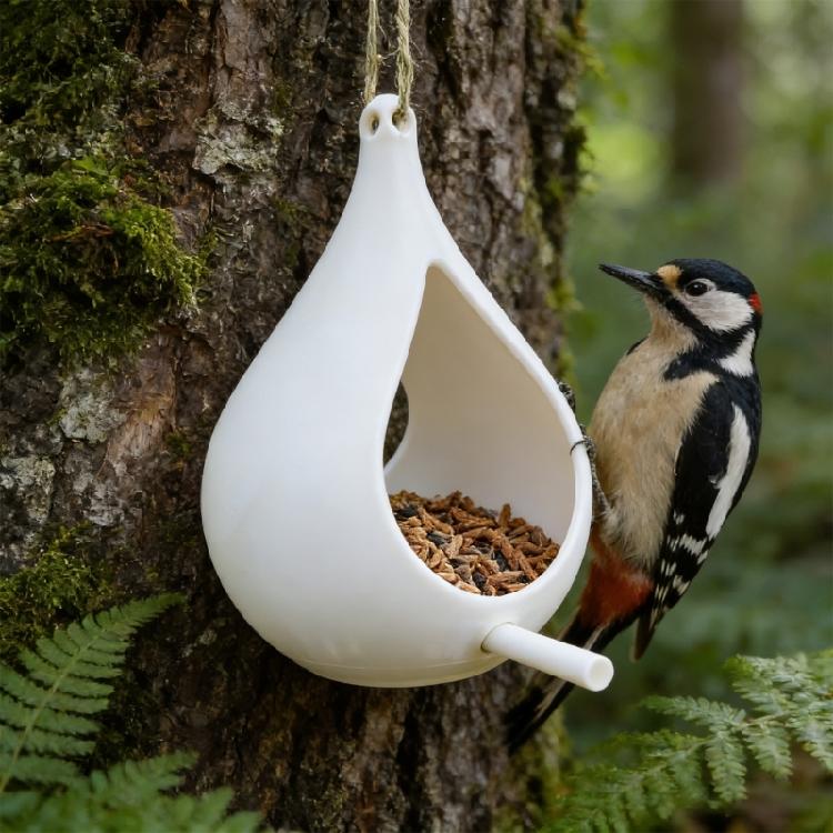 Hängender Vogelhäuschen für den Außenbereich, große Kapazität, einfaches Werkzeug zur Vogelbeobachtung und Fütterung für Garten und Hinterhof, Futterzubehör