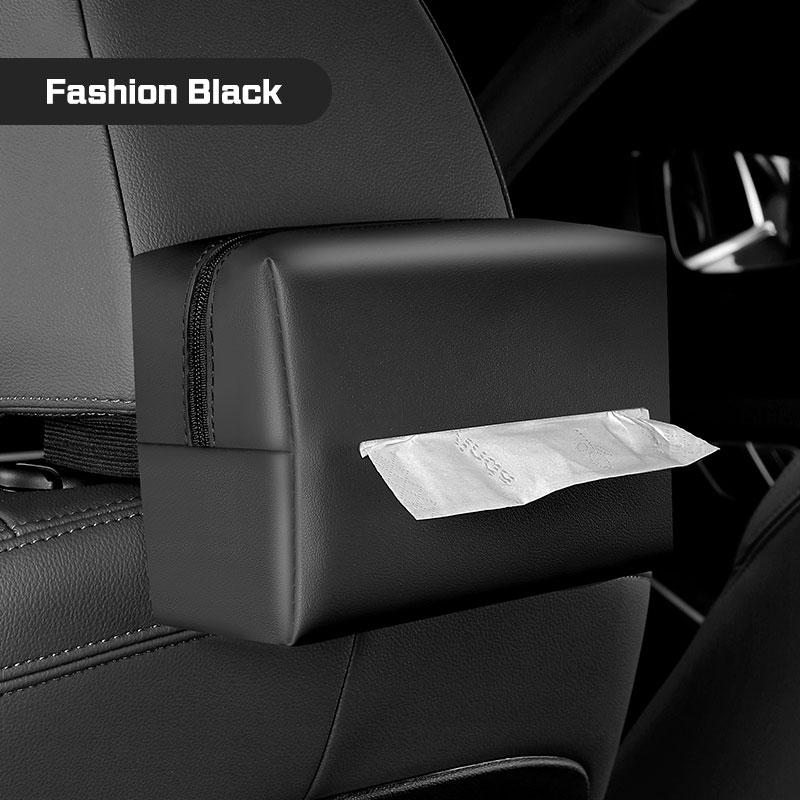 For BMW E38 E46 F15 E90 E92 E87 G20 G30 Car Tissue Box Leather Seat Back Storage Bag Universal Sun Visor Sunshade Tissue Holder