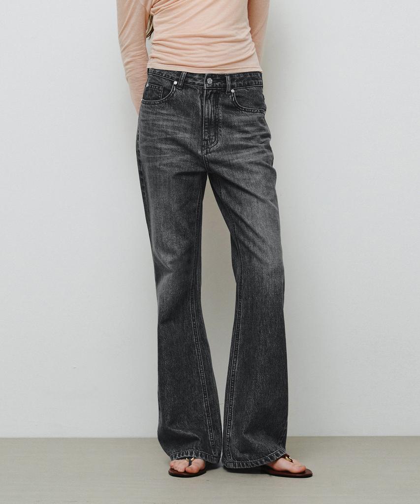 MONGDOL [Premium] Natural Semi-Bootcut Denim Jeans Gray Mdpt059Gray