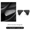 For Tesla Model Y Juniper Car Door Storage Box Multi Functional Front Door Storage Trash Can Waterproof Storage Box Accessories