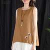 ZANZEA Womens Summer Casual Round Neck Sleeveless Tank Tops