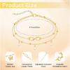 11 Pcs Gold Ankle Bracelets Layered Chain for Women Summer Beach | Multi layered , Alloy Material, Adjustable Extension Chain, Boho Casual Style,