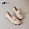 ZHR Women's Cowhide Slip-On Loafers