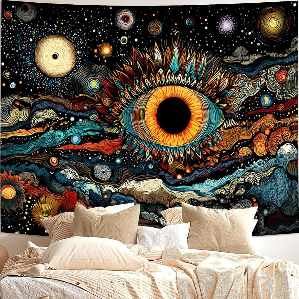 Cosmic Fantasy Colorfulness Digital Printing Polyester Wall Hanging Tapestry Decorative Living Bedrooms Office Background Gift