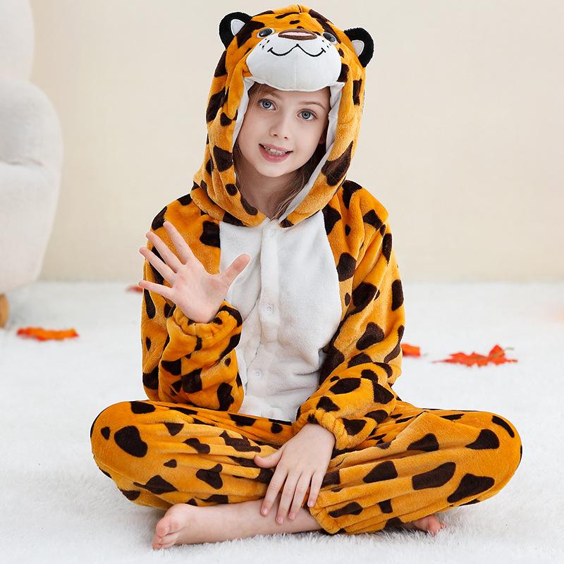 Pigiama Tuta con Cappuccio Invernale per Bambini Capibara Flanella Costume Vestiti Jumpsuit Indumenti da Notte Accappatoio per Bambini