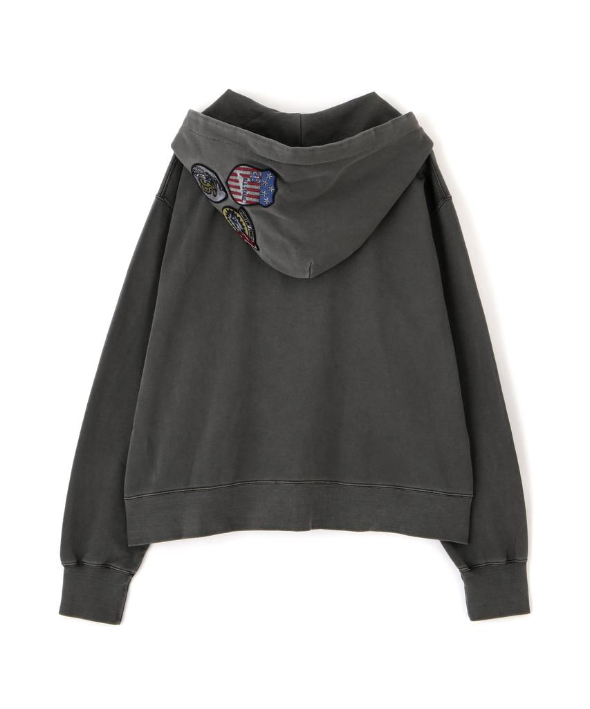 AVIREX FADE WASH CADET PATCH H Z HOOD PARKER Women's F 410 Charcoal 783-5131601