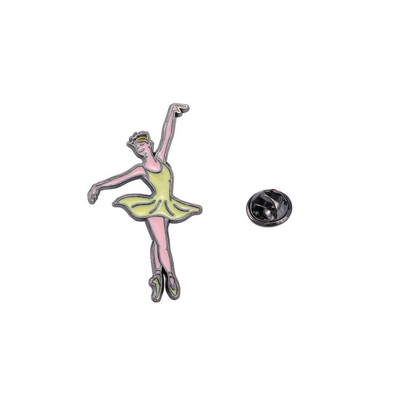 Мультяшный значок-брошь  Девочка, танцующая балет  Свежий Милый Сладкий Значок-брошь  Танцующая девочка