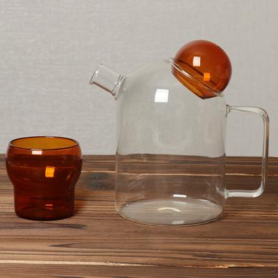 Glass Jug Teapot Colorful Originality Glass Water Carafe Kettle Pitcher Drinkware Kitchen Dining Bar Home Garden