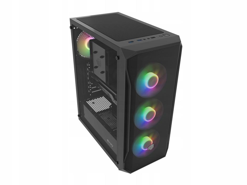 Obudowa Fury SHOBO SH4F RGB ATX Midi Tower Z Oknem Czarna