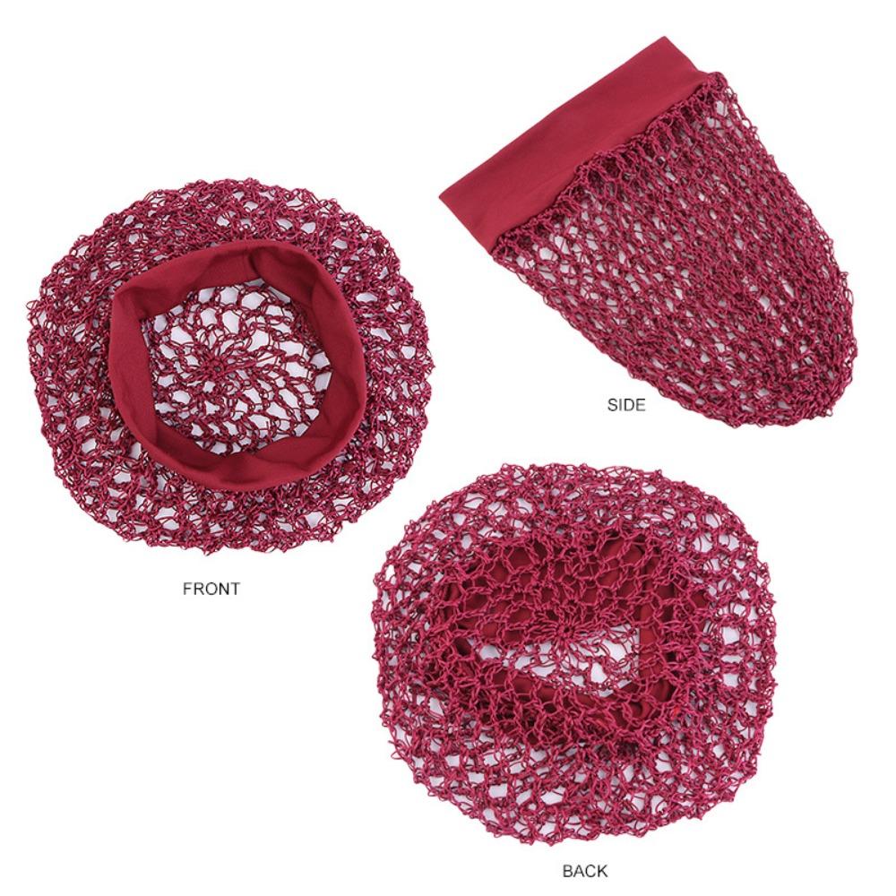 Wide Band Crochet Hair Snood Night Cap Hair Care Sleeping Hat Hair Accessories Mesh Hair Net  Women