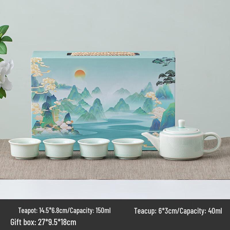 OIMG Thousand Li Rivers and Mountains Gongfu Tea Set