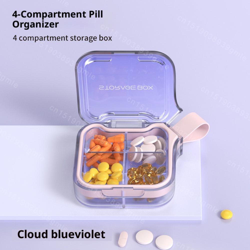 Travel Waterproof Medicine Organizer Small Pill Box Pill Case Pill Organizer Purses Compact Travel Medicine Holder for Vitamins