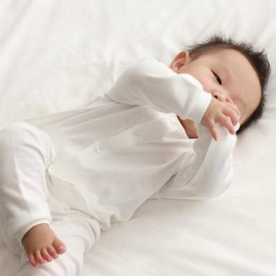 Bamboo Bebe White Cream Long Sleeve Underwear, Korean Baby Products