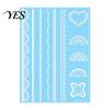Gentle-On Skin Tattoo White Lace Sticker for Women, Temporary Face Body Fake Decal Arm, Waterproof Wedding Party Festival