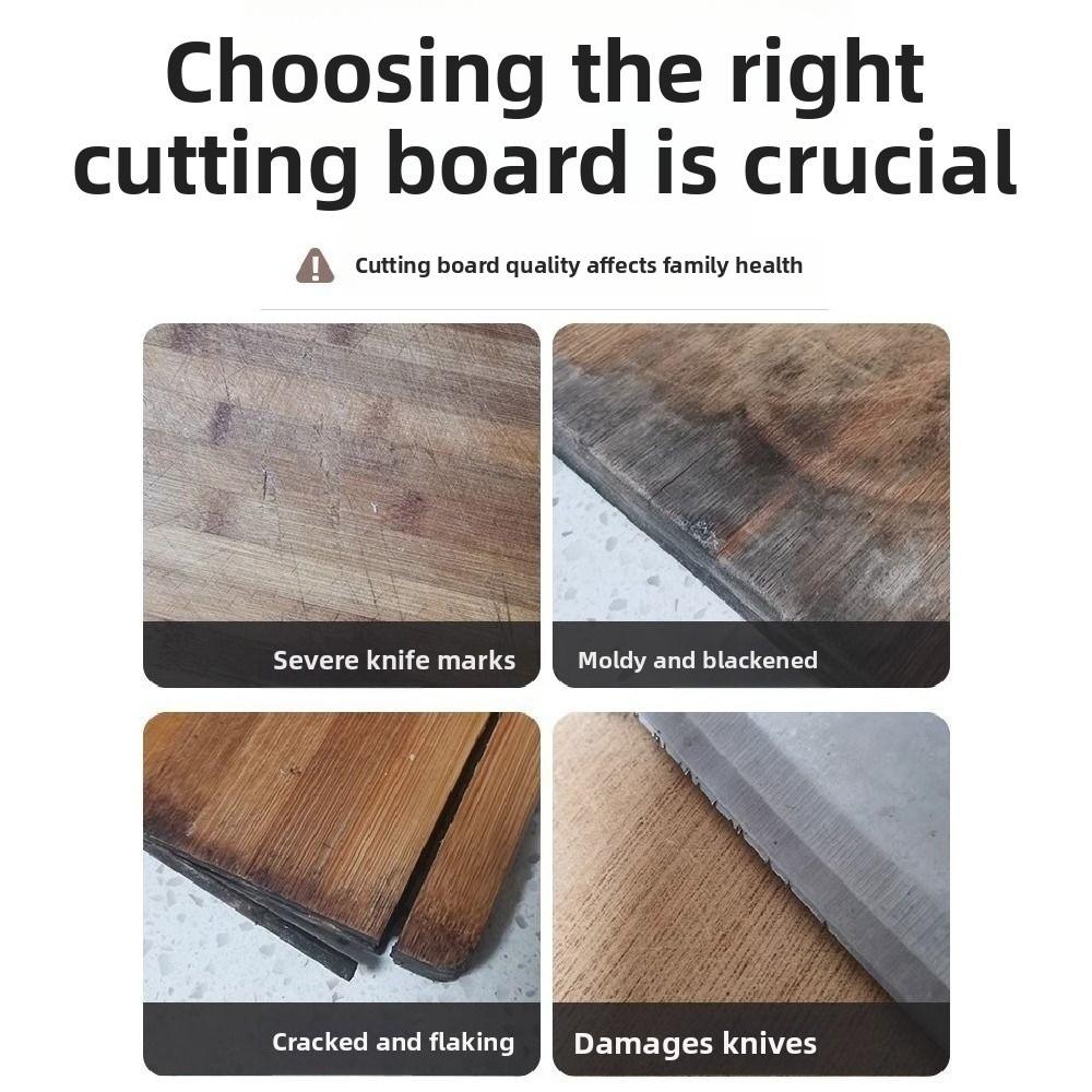 Anti-Bacterial Wood Chopping Board Anti-Slip Stainless Steel Cutting Board  Home