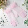 Stylish Short Gloves Full Finger Gloves Wrist Length Short Gloves Tulle Gloves Party Gloves for Prom Party Tea Parties