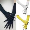 Halloween Cosplay Dark Long Gloves Fingernails for Cosplay Devil Cosume for Halloween Cosplay and Party Props  Black