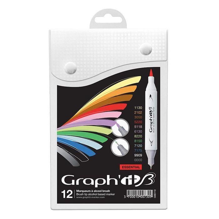 Set de 12 Marqueurs Graph'it Brush Essential