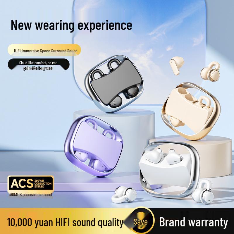 2026 Q9 Rotating Dual Wireless Clip-on Bluetooth Headphones