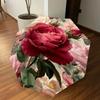 1PC Rose FloralAutomatic Open/Close Umbrella with Windproof, 8-Rib Sturdy Canopy, Durable Ribs, Fashionable Design1235A