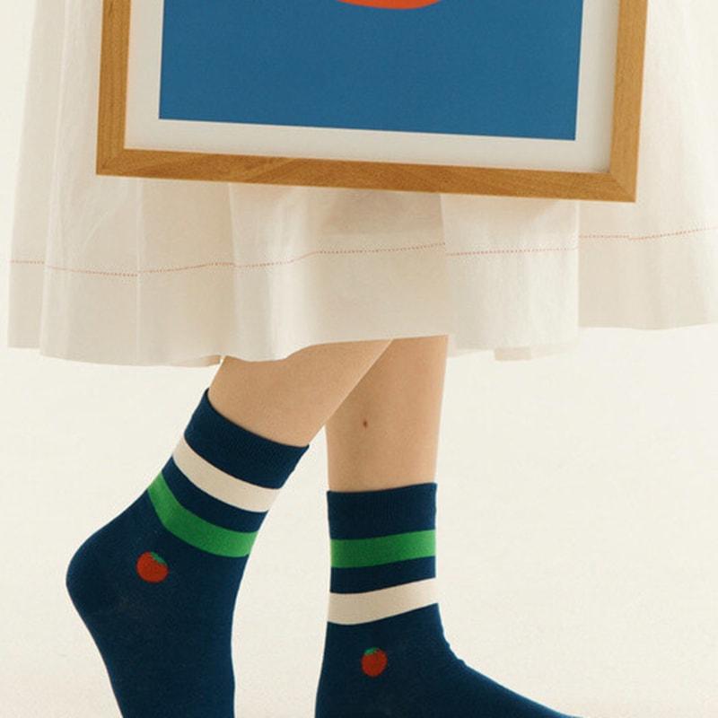 PINZLE [PINZLE X IHM] Family Socks - Tomato (Blue)