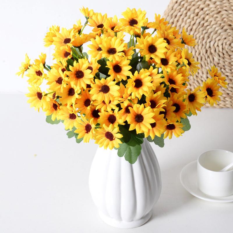 Helianthus Annuus Decor Artificial Flowers With Realistic Design For Outdoor Events And Indoor Accents