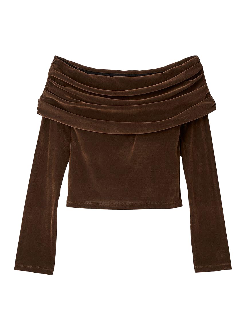 

[Anderson Anderson] Flocky Tulle Off-Shoulder Pullover UUWCT254013 Women s BRW 0