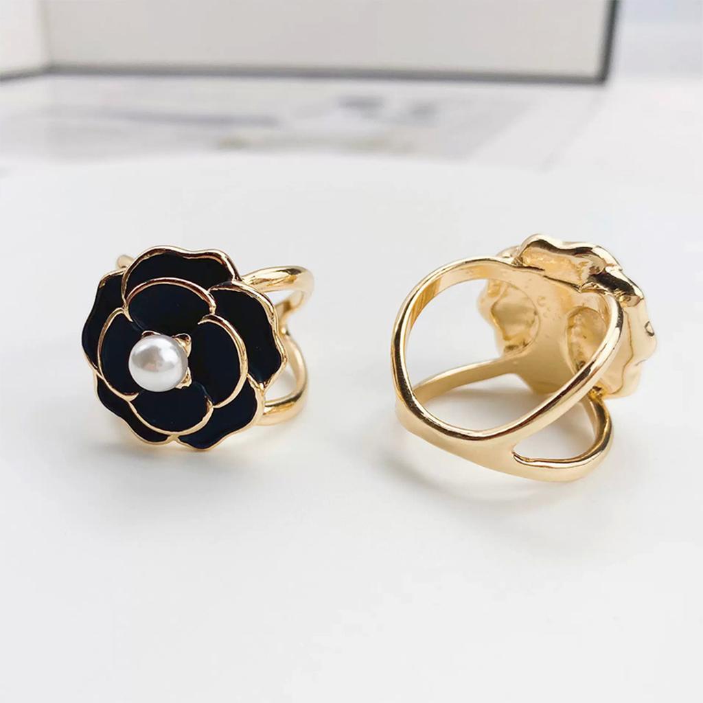 Camellia Flower Scarf Clips - Vintage Brooch Jewelry, Luxury Silk Scarf Accessories for Elegant Women (Designer Buckle Brand)