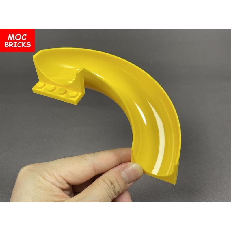 5pcs/lot MOC Bricks Slide Playground Stair 7x12x8 Curved 180 Degrees 11267 DIY Building Blocks Assembles City Street View Toys