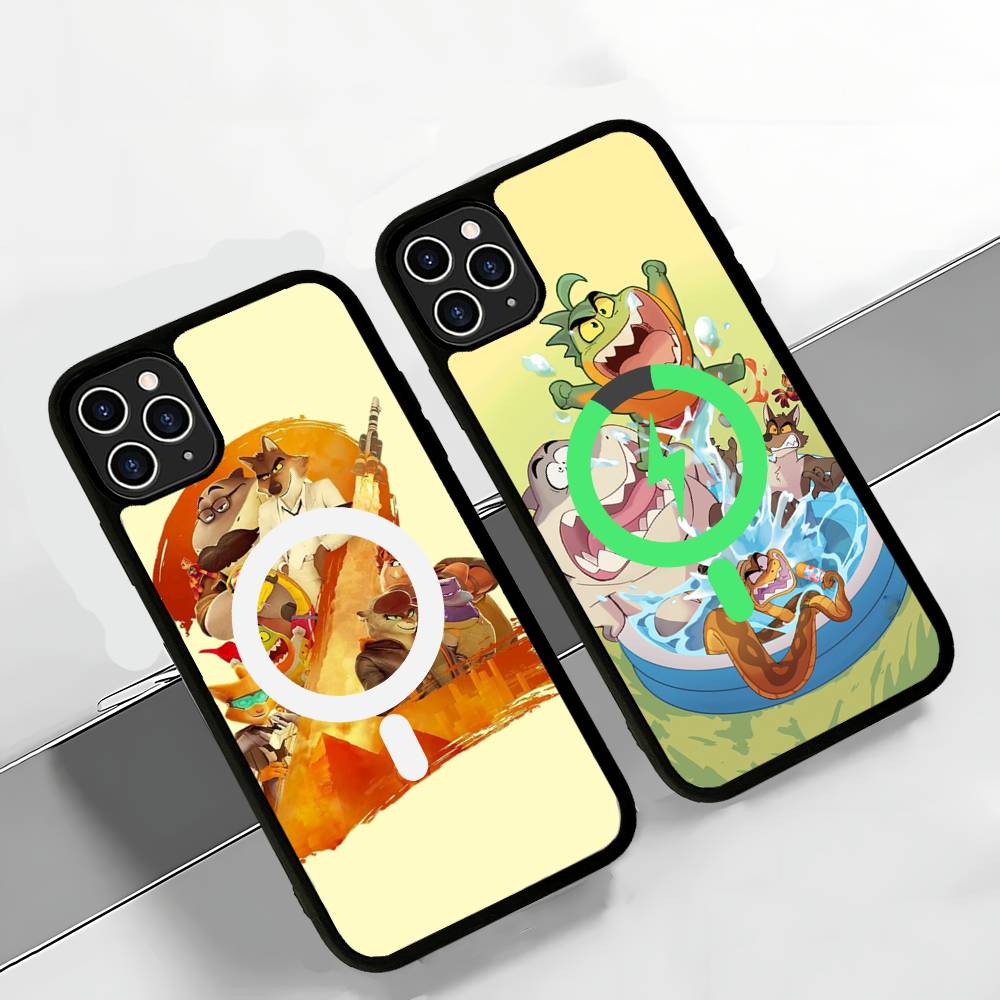 Funny Anime The B-bad G-guys Phone Case Magnetic Case For IPhone 16 14 13 12 11 15 Pro Max For Magsafe Wireless Charge Cover