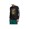 Adidas Originals Letter Print Sports Crew Neck Long Sleeve Pullover Sweatshirt Men Sweatshirt Black GD6001