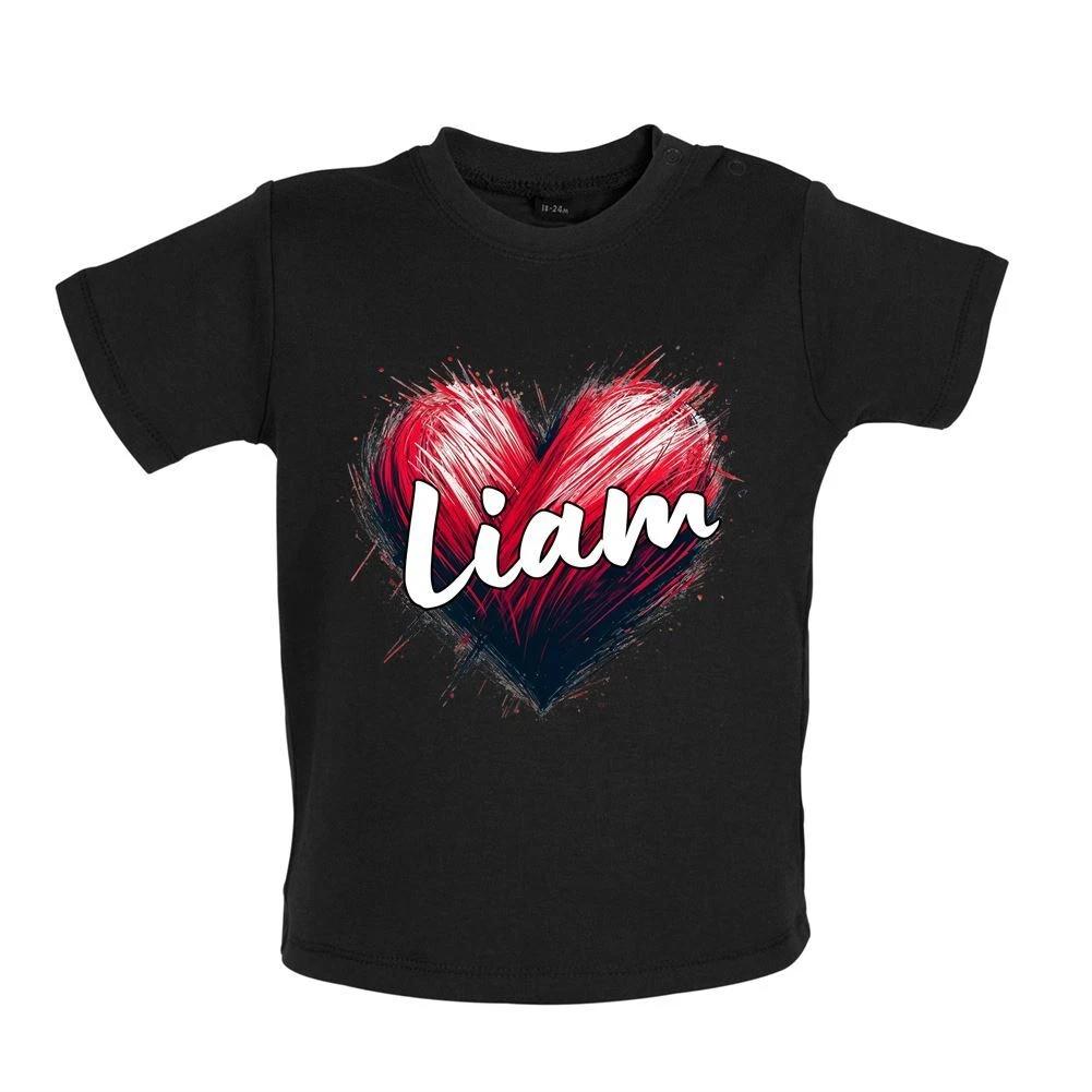 

Liam Love Heart - Baby Kids Boys Girls Unisex T-Shirt / Babygrow - Music Musician Singer Band Tour 1993 150
