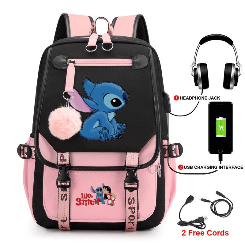 Backpack Student School Bag Fashion Backpack Usb Computer Bag Large Capacity Burden Reduction School Bag