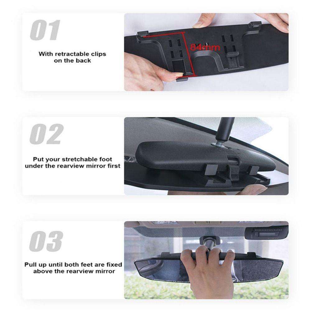 Wide-angle Anti Glare Rear View Convex Mirror ABS Car Interior Rearview Mirror Car Modified Parts