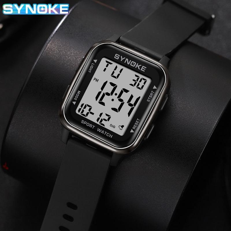 Top Brand Neu Mode Multifunktional Quadratisch Studenten Elektronische Uhr Outdoor Sport Wasserdicht Herrenuhr