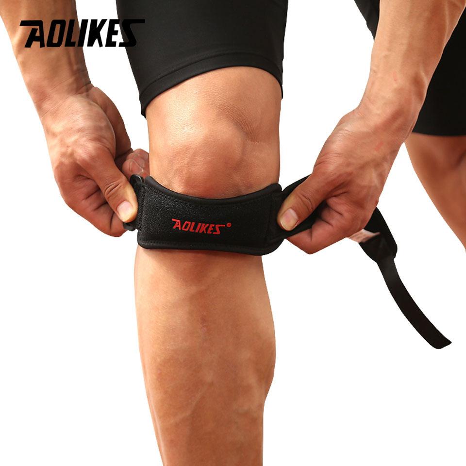 Aolikes 1Pcs Adjustable Knee Strap Patellar Tendon Pressurized Protector Support Slider Pad Rodilla Guard Badminton Running