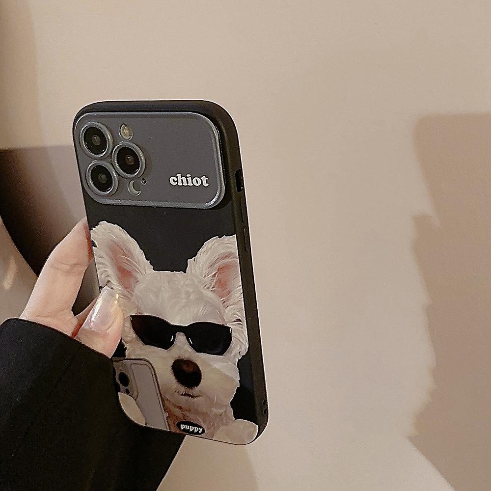 Applicable To Apple IPhone 14 Mobile Phone Case Sunglasses Dog 15 Promax Trendy Cool Personality 11 Original 16 Silicone 13