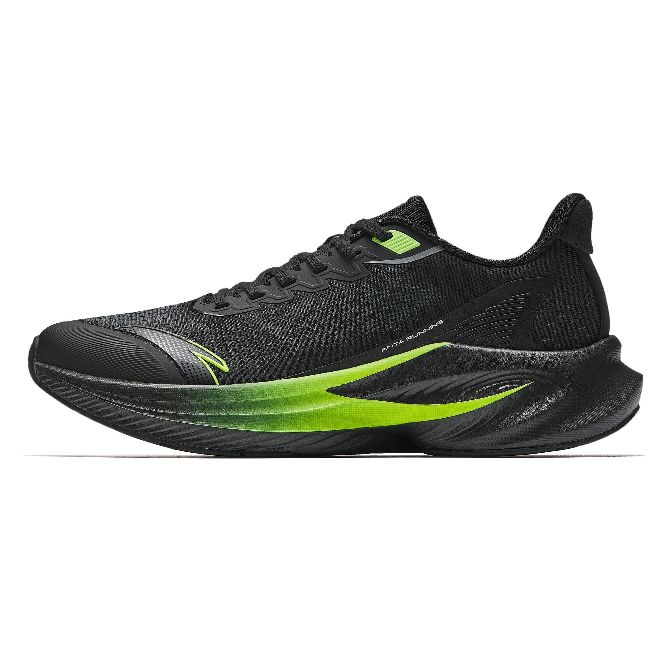 

New Anta Cushioned Anti-Slip And Wear-Resistant Lightweight Low-Top Casual Running Shoes Men s Black Green 912515511-6