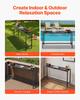 Outdoor Bar Table, 160 X 37.5 Cm Patio Bar Table, Waterproof Top & Sturdy Metal Frame, Rectangle Counter Height Dining Tables, Outdoor Furniture for