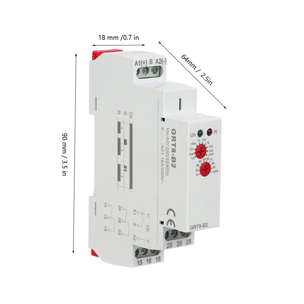 GRT8-B2   Single Function Control Din Rail Time Relay AC230