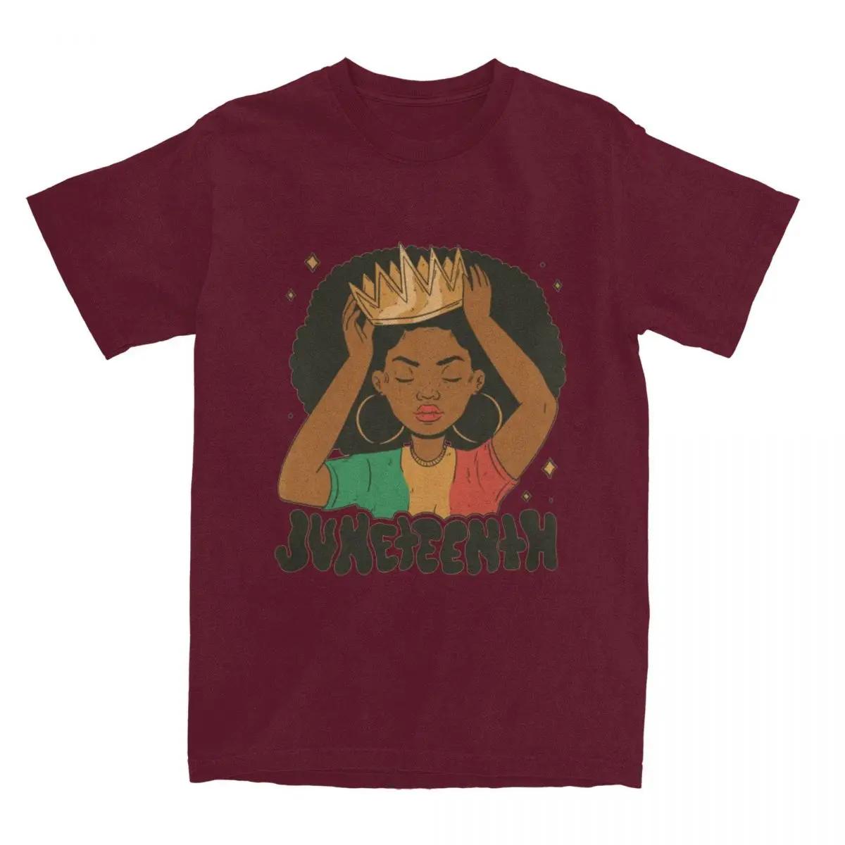 

Африканские цвета июня для мужчин и женщин футболки черные женские женские футболки для отдыха футболки подарок на день рождения одежда XXXXXL бордовый