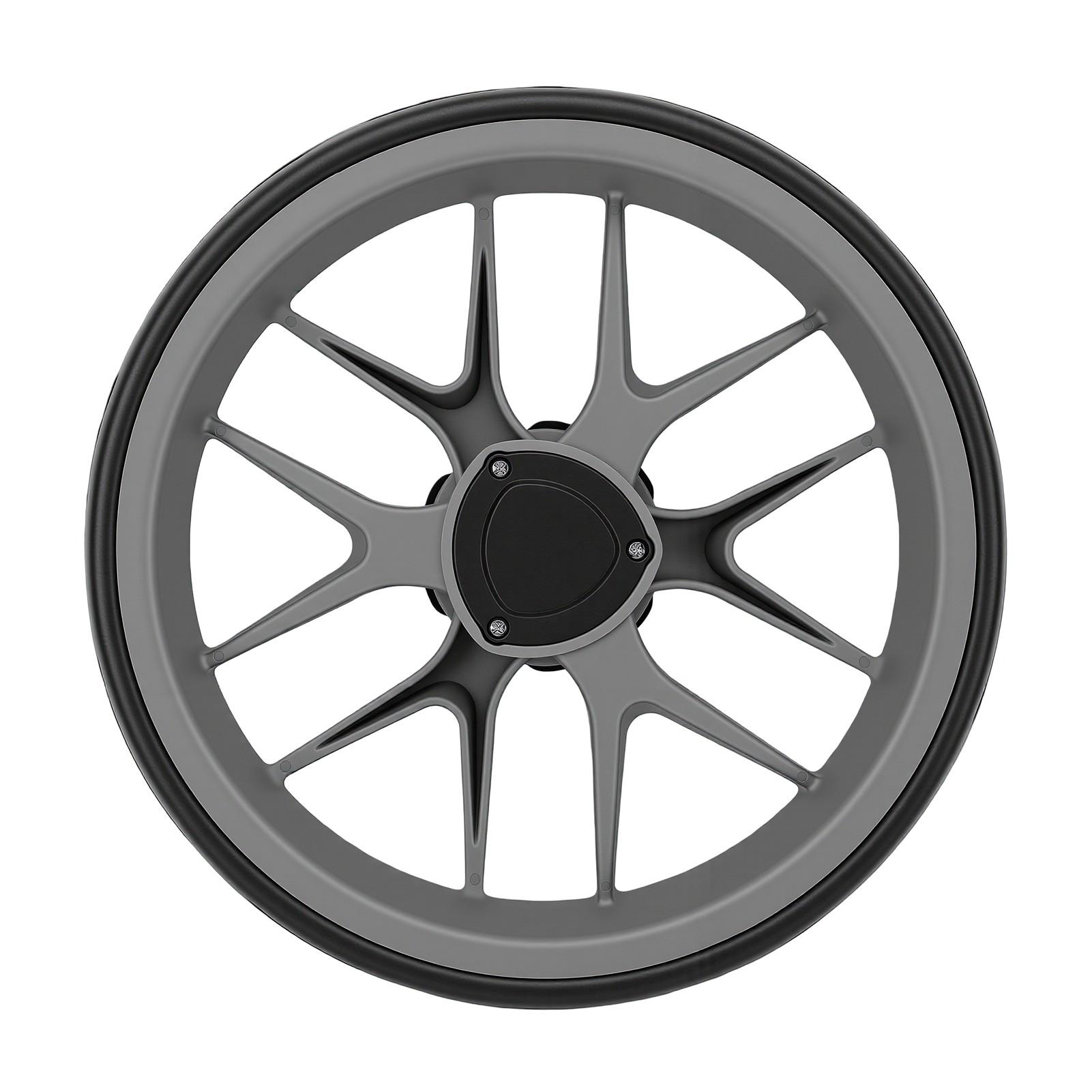 Roue de chariot à pousser résistante à l'usure EVA Diamètre 25,5 cm Remplacement de roue de chariot