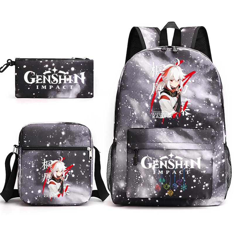 Yuanshen Backpack 3 Pieces/set Girls Boys Travel Shoulder Bag School Backpack